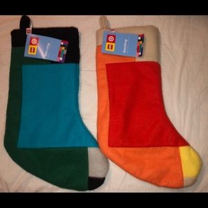 LEGO brand holiday stockings, bundle- set of two